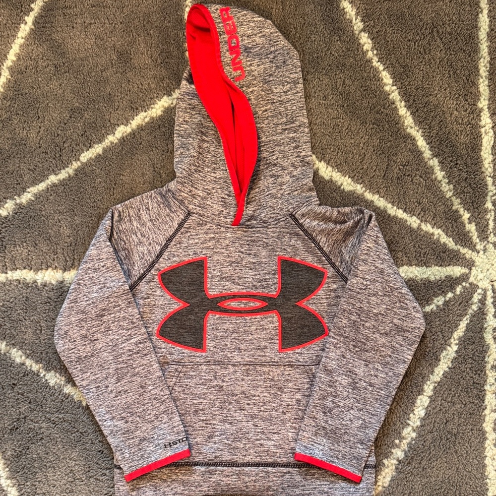 Under Armour Kids Hoodie Heather Gray Red